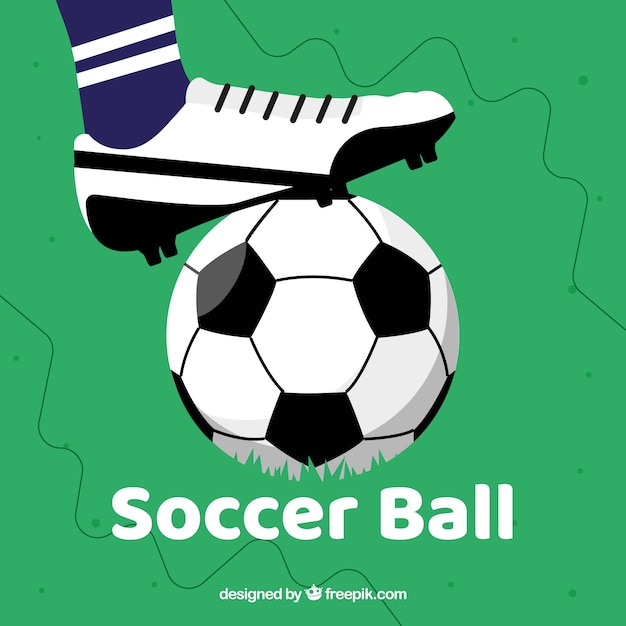 Soccer ball background in flat style