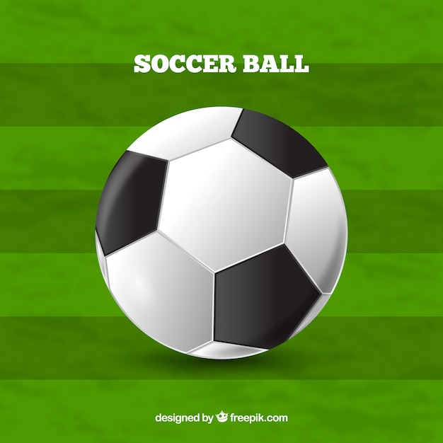 Soccer ball background in realistic
style
