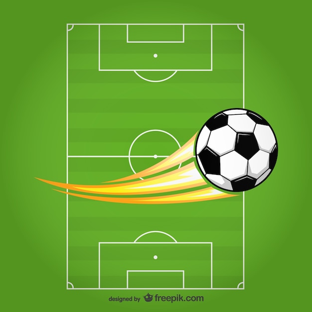 Download Soccer ball on field Vector | Free Download