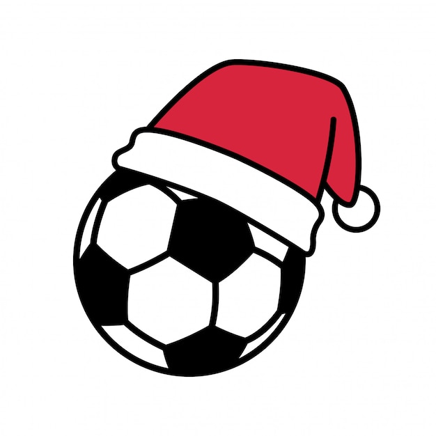 Premium Vector Soccer ball football christmas