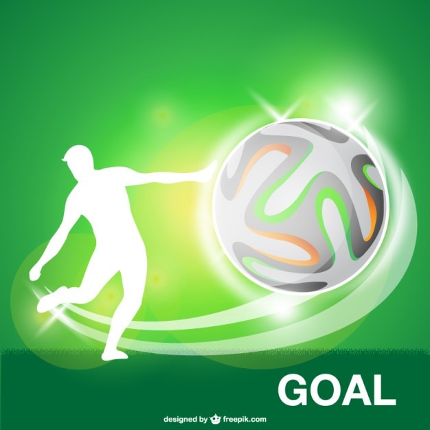 Soccer ball goal vector