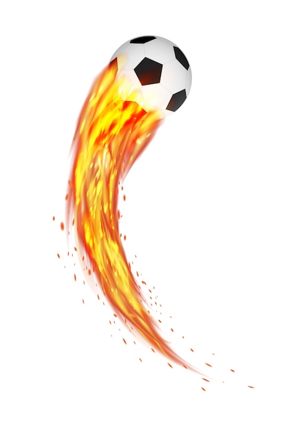Download Free A Soccer Ball With Burning Fire Premium Vector Use our free logo maker to create a logo and build your brand. Put your logo on business cards, promotional products, or your website for brand visibility.