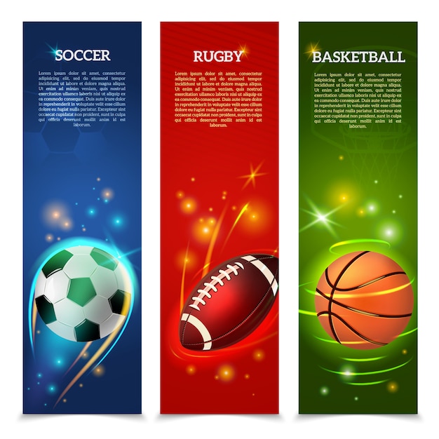 Soccer banners set | Free Vector