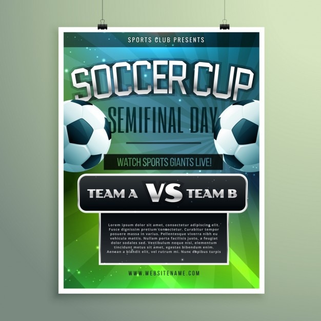Soccer cup semifinal poster