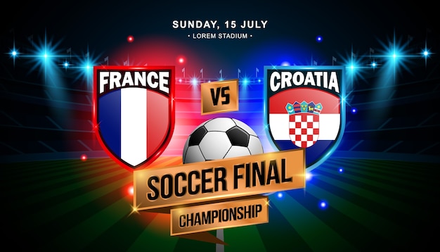 Soccer Final Match Between France And Croatia