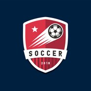 Soccer Football League Logo Design Elements Premium Vector
