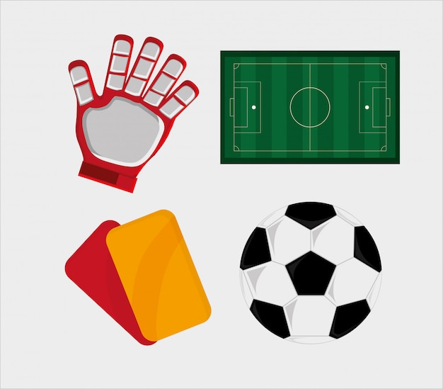 Premium Vector | Soccer football related icons image