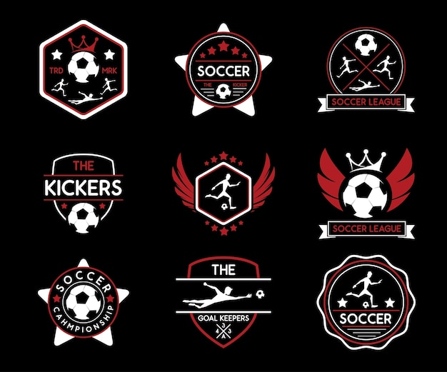 Download Free Soccer Football Retro Badge Logo Design Set Illustration Premium Use our free logo maker to create a logo and build your brand. Put your logo on business cards, promotional products, or your website for brand visibility.