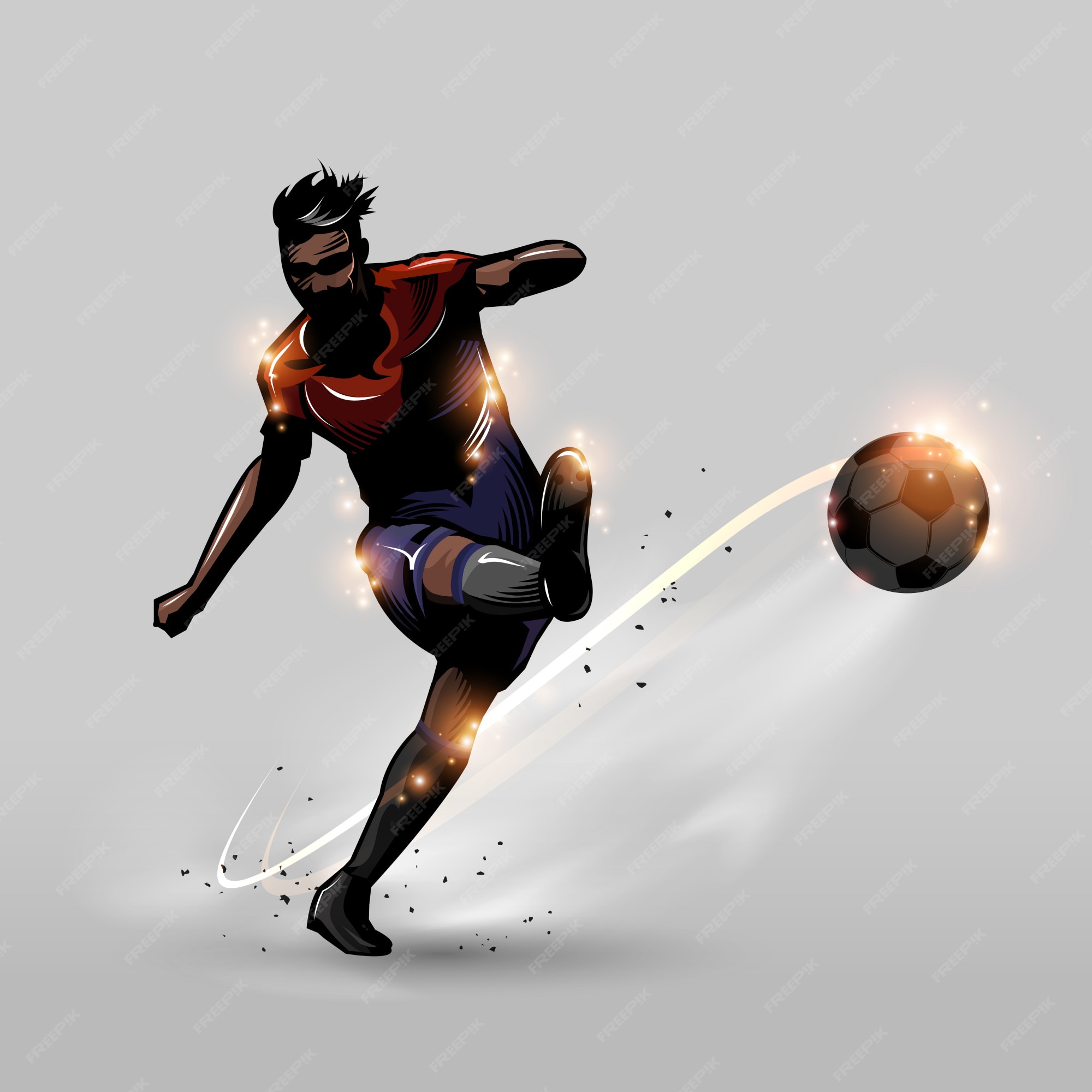 Premium Vector | Soccer free kick