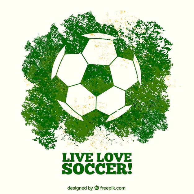 Soccer game background with ball