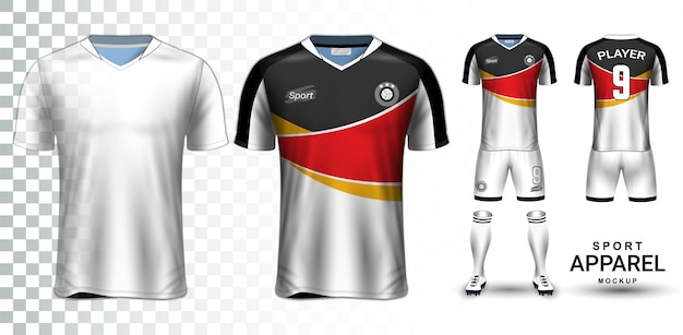 Download Soccer jersey and football kit presentation mockup ...