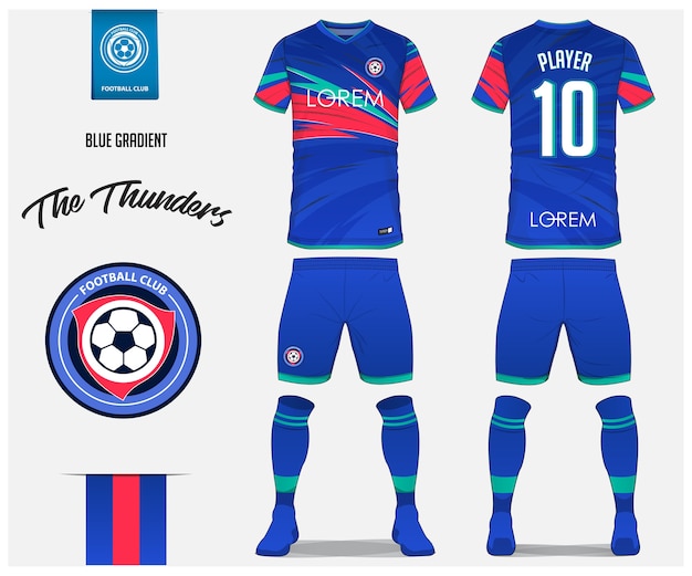 Download Soccer jersey or football kit template design | Premium Vector