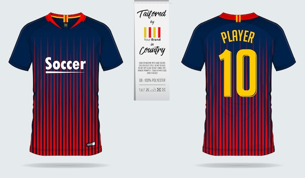 Soccer jersey or football kit template design. Premium Vector