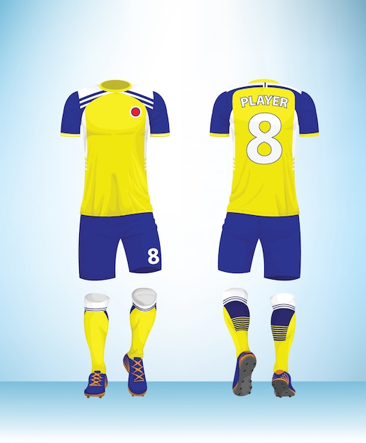 Download Soccer jersey or football t-shirt mock up. | Premium Vector