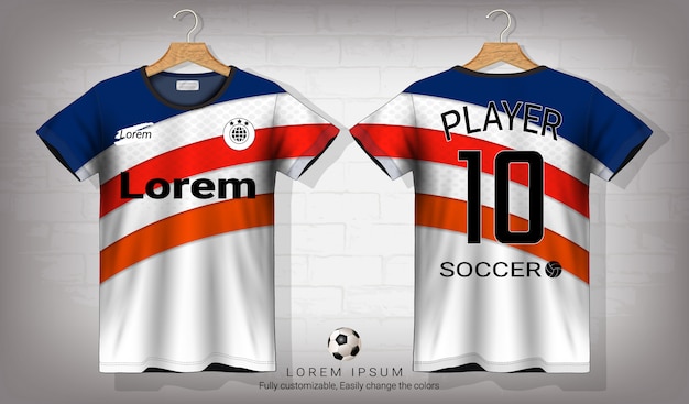 Download Soccer jersey and t-shirt sport mockup template. | Premium ...