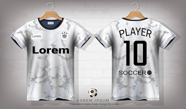 Download Soccer jersey and t-shirt sport mockup template. Vector ...