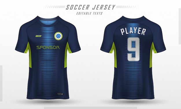 Soccer jersey template sport t shirt design Free Vector