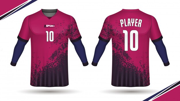 Soccer jersey template-sport t-shirt design Premium Vector