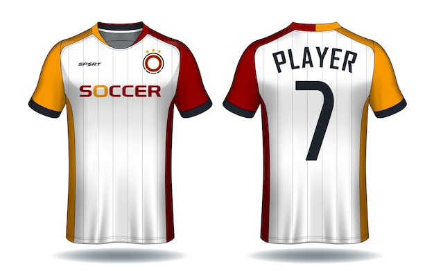  Soccer  jersey  template  sport t shirt design  Vector 