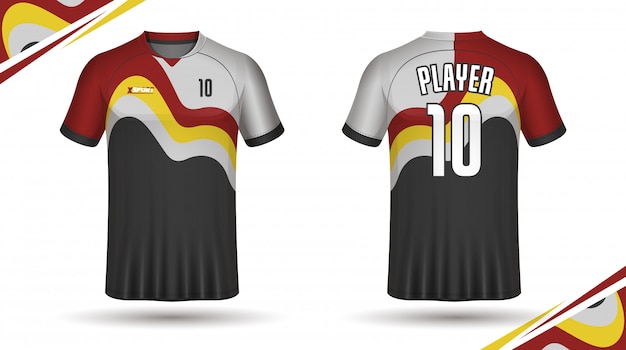 Download Soccer jersey template sport t shirt | Premium Vector