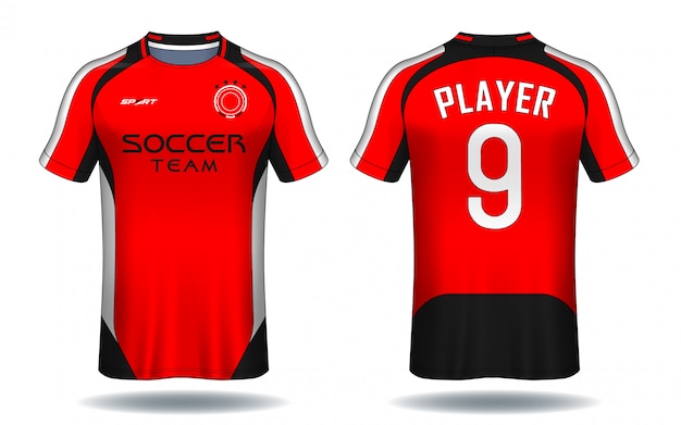 Download Soccer jersey template Vector | Premium Download