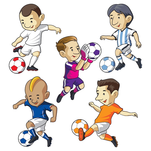 Premium Vector | Soccer kids cartoon