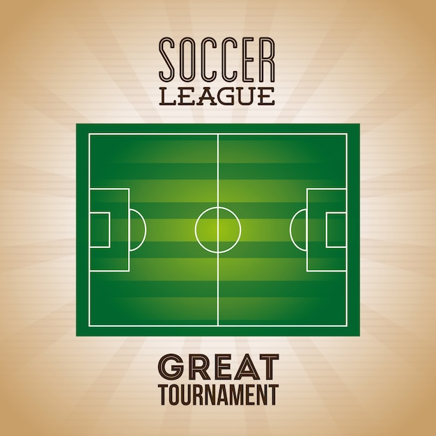 Soccer league poster Free Vector