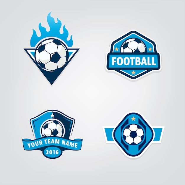 Premium Vector | Soccer logo design set,vector illustration