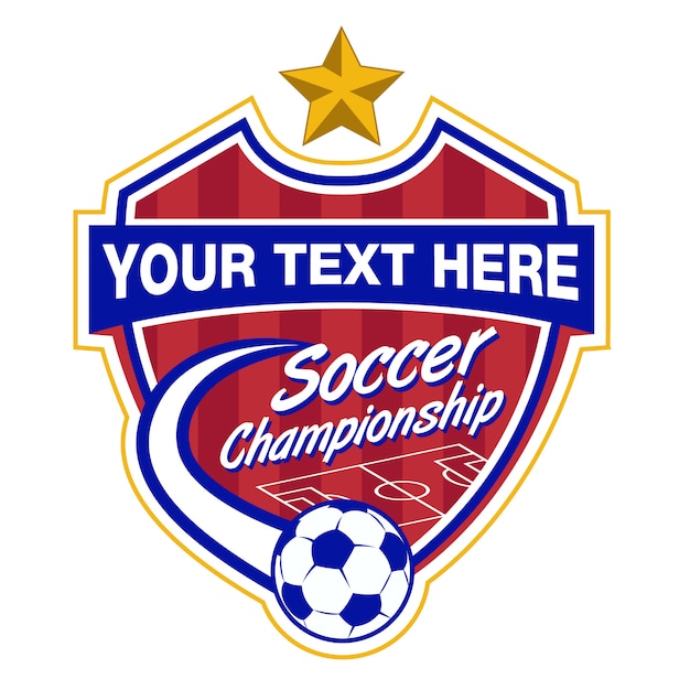 Soccer logo template Premium Vector