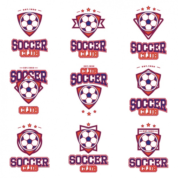 Free Vector | Soccer logos collection