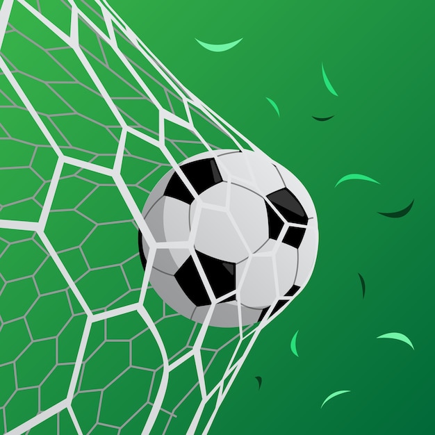 premium vector soccer in the net add score to goal