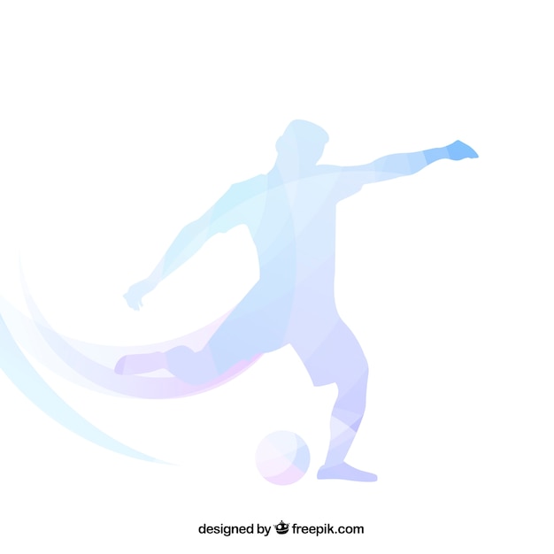 Soccer player background in abstract
style