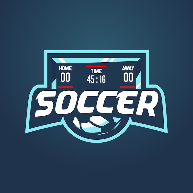 Premium Vector | Soccer score logo team