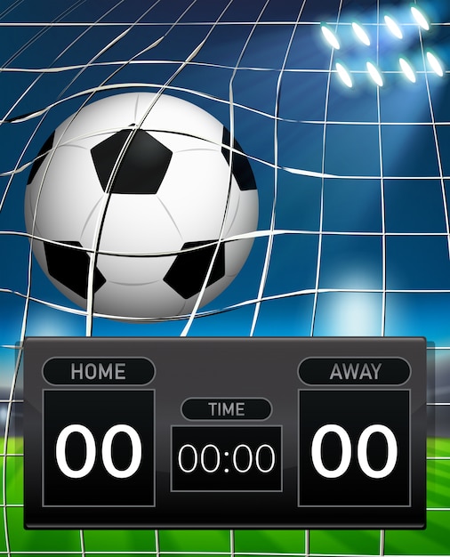 Premium Vector A soccer scoreboard template