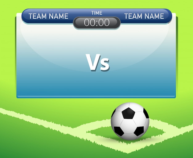 A soccer scoreboard template Vector Free Download