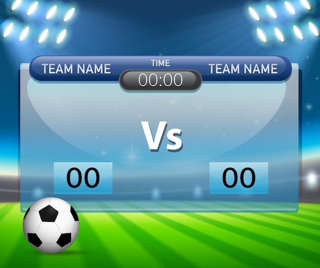 Premium Vector | A soccer scoreboard template