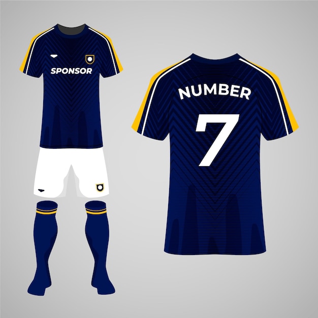 Soccer uniform concept Free Vector
