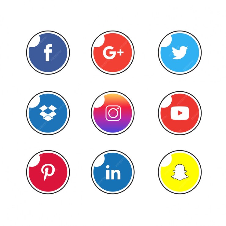 Premium Vector | Social icon set