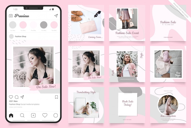 Premium Vector | Social media advertisement template for instagram