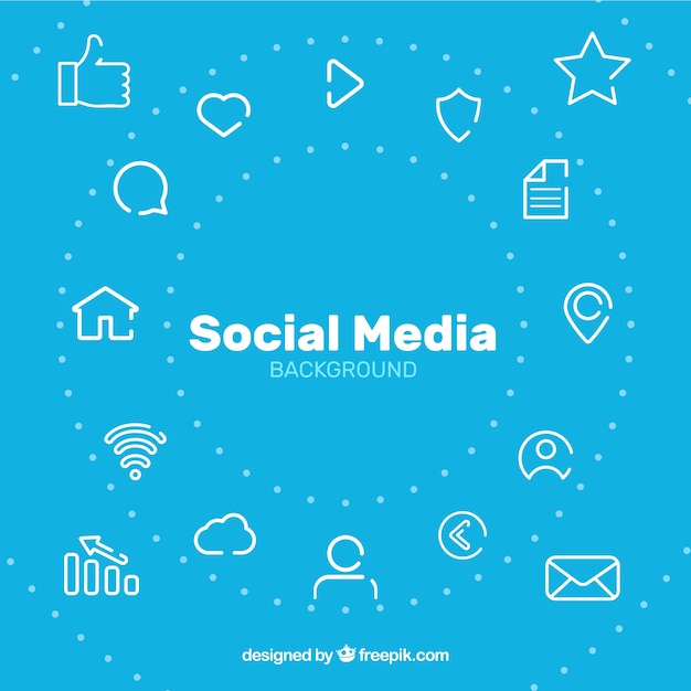 Free Vector | Social media background with flat design