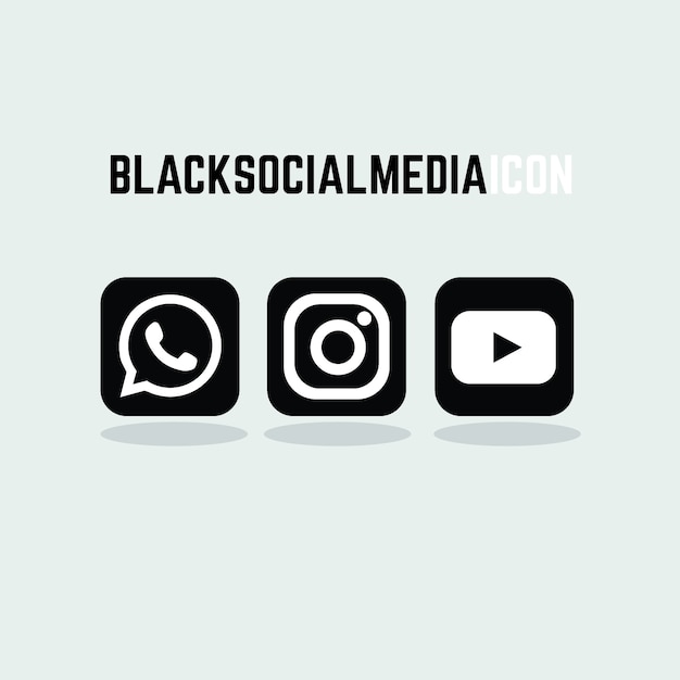 Download Free Social Media Black Desain Premium Vector Use our free logo maker to create a logo and build your brand. Put your logo on business cards, promotional products, or your website for brand visibility.