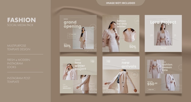 Download Premium Vector Social Media Feed Post Template For Fashion Business