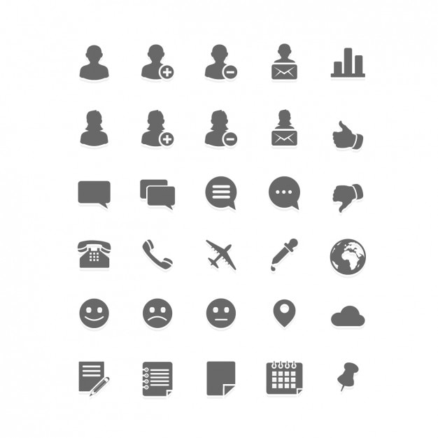 Free Vector Social Media Flat Icon Set