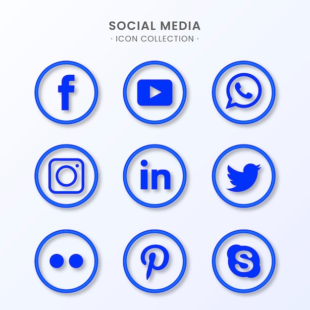 Download Social media icon collection | Free Vector