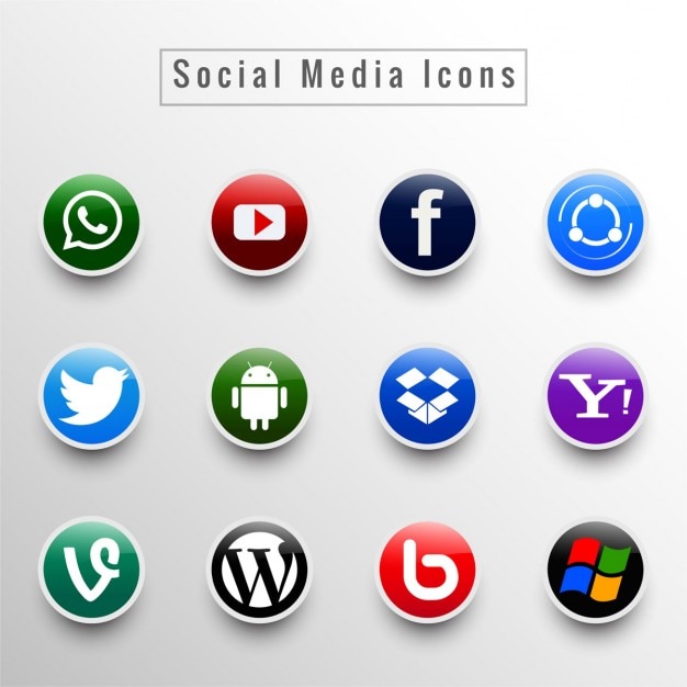 Download Social media icon set Vector | Free Download