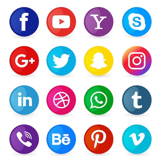 Download Free Social Media Icon Set Free Vector Use our free logo maker to create a logo and build your brand. Put your logo on business cards, promotional products, or your website for brand visibility.