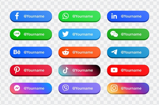 Premium Vector | Social media icons banners or popular network ...