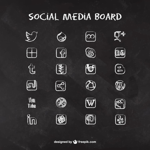 Download Free Social Media Icons On Blackboard Premium Vector Use our free logo maker to create a logo and build your brand. Put your logo on business cards, promotional products, or your website for brand visibility.
