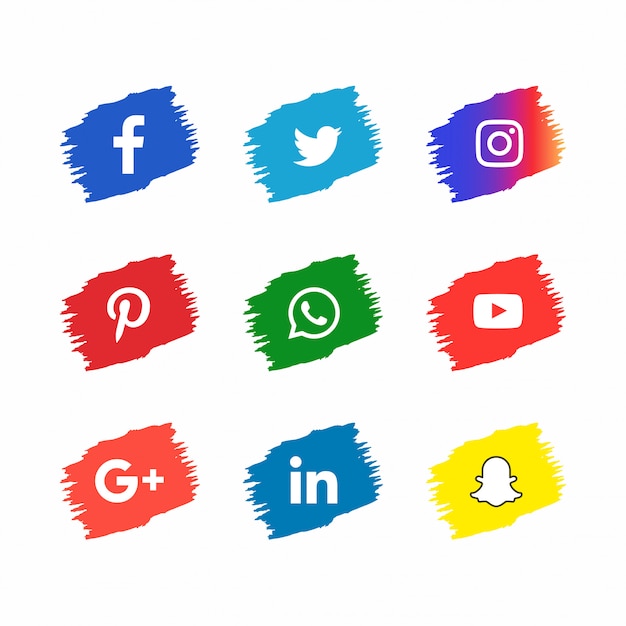 Download Free Download Free Social Media Icons In Brush Stroke Style Vector Use our free logo maker to create a logo and build your brand. Put your logo on business cards, promotional products, or your website for brand visibility.