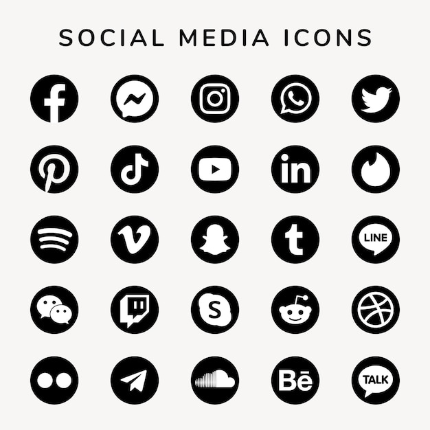 Vector social media logos - beachose